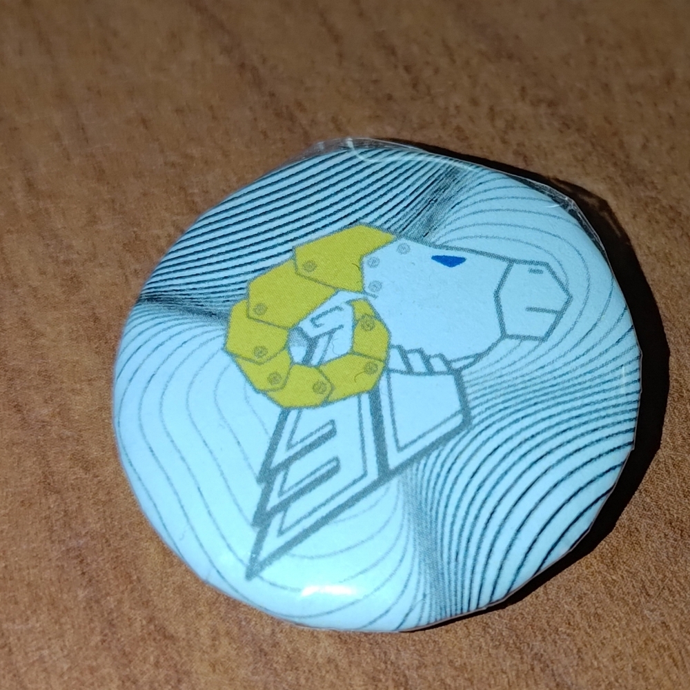Robotic Ram's head Metal Pin
